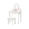 Kids' Vanity Set with Mirror, Makeup Table and Stool Vanity Desk and Chair with Wood Makeup Playset for 4-9 Girls - 3 of 4