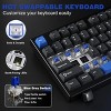 MaseiKar AL75 Wireless Mechanical Gaming Keyboard,Full Aluminum CNC,75% Layout,BT/2.4G/Wired,Hot Swap,Creamy Switches,TKL Gasket,RGB Backlight(Black) - 3 of 4