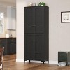 Tall Storage Cabinet, Kitchen Pantry 5 Tier Cabinet with Adjustable Shelves for Kitchen, Dining Room - 4 of 4