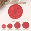 Unique Bargains Woven Braided Washable Decorative Round Placemat 4 Pcs - 2 of 4