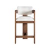 Meridian Furniture,Sacha Linen Textured Fabric Stool - 3 of 4