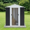 Outdoor Metal Storage Shed,storage Shed With Aluminum Alloy Frame With Metal Base,Tool Shed For Patio Garden Backyard-Coolbibila - 3 of 4