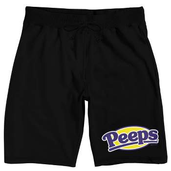 Peeps Logo Men's Black Sleep Shorts