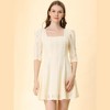 INSPIRE CHIC Women's Square Neck Lace Puff Sleeve Dress - 2 of 4