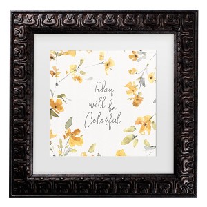 Trademark Fine Art - Lisa Audit Happy Yellow 21 Matted Framed Art - 1 of 4