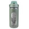 NewHome "64oz Glass Water Bottle with Motivational Quotes, Time Markers, Straw, Silicone Sleeve & Handle" Green - 3 of 4