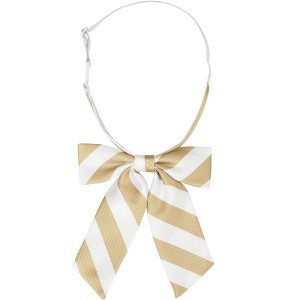 Elerevyo Women's Stylish Adjustable Elastic Band Pre-tied Stripes Bow Ties - 1 of 4