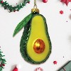 Avocado Glass Christmas Ornament| OrnamentallyYou - 2 of 4