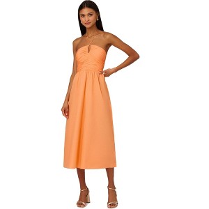 Adrianna Papell Womens Ruched Midi Dress - 1 of 1