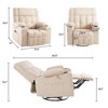 Manual Glider Rocker with Cupholder&Side Pocket for Living Room Nursery - 2 of 4