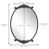 Apmir Oval High Quality Aluminum Alloy Framed French Cleat Mounted Baroque Wall Decor Bathroom Vanity Mirror with 3-Year Warranty - 3 of 4