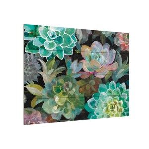 Trademark Fine Art -Danhui Nai 'Floral Succulents v2 Crop' Canvas Art - 1 of 4
