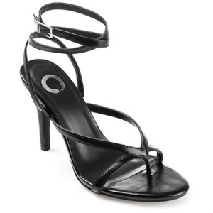 Journee Collection Womens Waverlee Open Toe High Stiletto Pumps Black 10 - 1 of 4