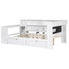 Whisen Twin Size Platform Bed with Storage Shelves, Drawers, Charging Station, LED, Desk and Headboard - 4 of 4