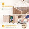 Whisen Cat Tree & Cat Bed with Litter Box Enclosure, Scratching Post, Cat Teaser Ball, Anti-Slip Mat - White+Gray - 3 of 4