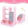 Girls' Dress up Storage with Light & Mirror, Kids Clothing Rack with Storage Bin, Girl's Open Hanging Armoire Closet - 2 of 4