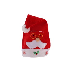 Unique Bargains Christmas Hat Polyester Red 11.02"x14.96" 1 Pcs - 1 of 4