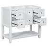 36 Inch Bathroom Vanity, Bathroom Cabinet With 4 Drawers, 2 Soft Closing Doors, Solid Wood Frame - 3 of 4