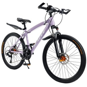 Topteng 26" Mountain Bike 27-Speed Double Disc Brake Suspension Fork MTB for Adults - 1 of 4