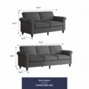Mjkone 2 Piece Living Room Sofa Set with Rivet Design,Linen Fabric W76''3-Seater Sofa Couch with W53''Loveseat Sofa - 2 of 4
