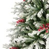 Northlight Real Touch™️ Flocked Grove Fir Full Artificial Christmas Tree - 6.5' -Unlit - 4 of 4