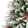 Northlight Real Touch™️ Flocked Grove Fir Full Artificial Christmas Tree - 6.5' -Unlit - image 4 of 4