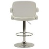 Poundex,Adjustable Height & Swivel Barstool in Faux Leather - 3 of 4