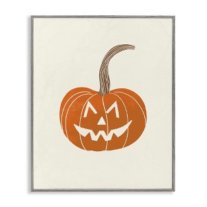 Stupell Industries Happy Jack-o-Lantern Smile Framed Giclee Art - 1 of 4