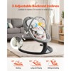 VEVOR Baby Swing, 5-Speed Baby Rocker with 3 Seat Position, Portable Infant Swing for Newborn with PVC Touch Panel, Remote Control, Bluetooth, Grey - 3 of 4