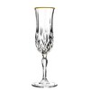 Lorren Home Trends Opera Gold Collection Set of 6 Crystal Flute Glass with Gold Rim - 2 of 4