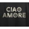 Ciao Amore Women's Black Crew Neck Crop Tee - 2 of 3