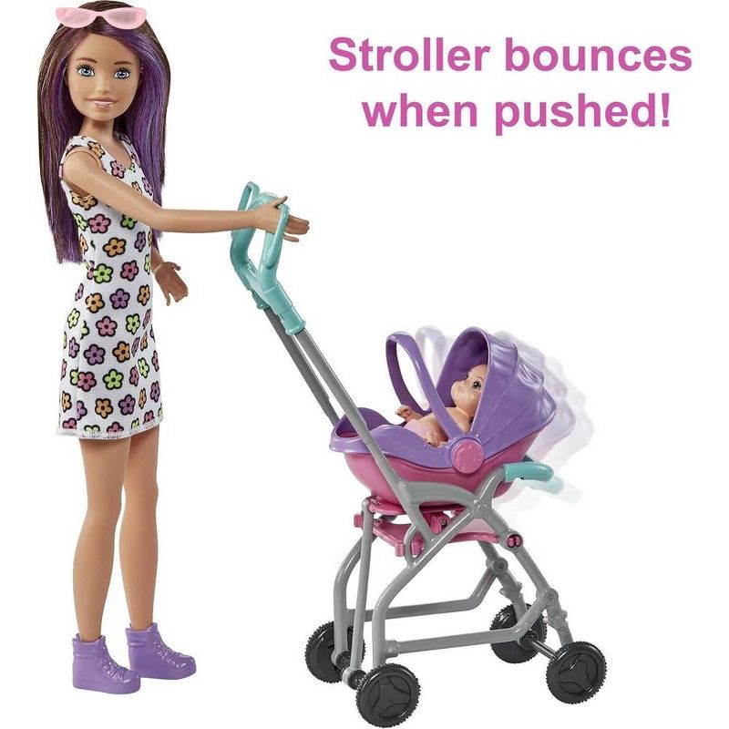 Barbie Skipper Babysitters Inc. Stroller Playset with Skipper & Baby Dolls,, 3 of 7