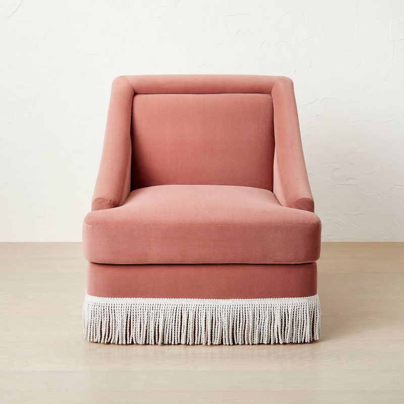 Alberhill Velvet Accent Chair with Fringe - Opalhouse™ designed with Jungalow™, 3 of 12