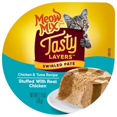 Meow Mix Tasty Layers Chicken and Tuna Recipe Wet Cat Food - 2.75oz