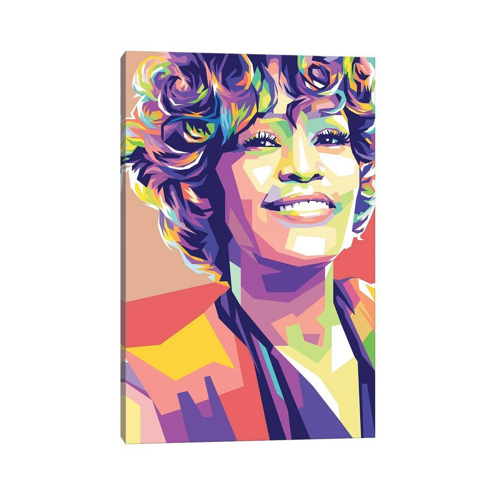 Photos - Wallpaper 40" x 26" x 1.5" Whitney Houston by Dayat Banggai Unframed Wall Canvas - i