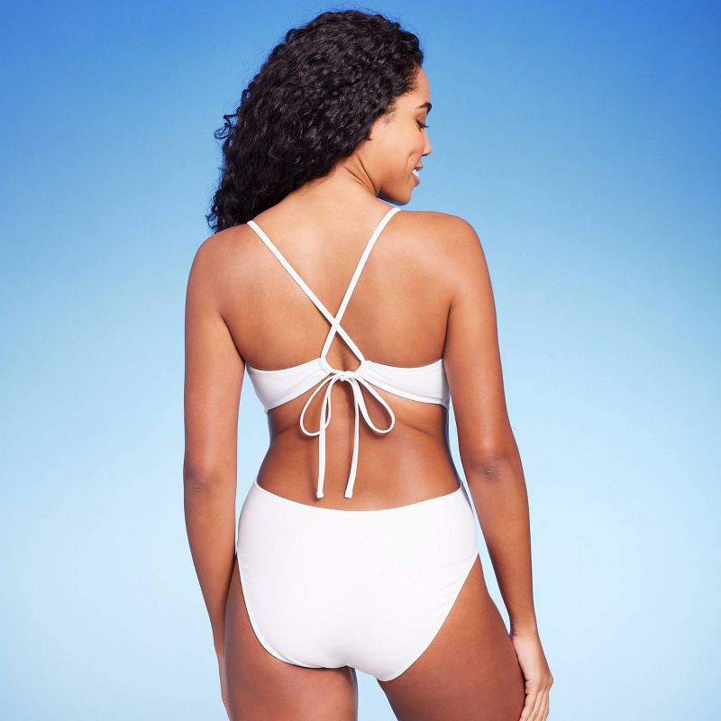 Women's Tie-Front Plunge One Piece Swimsuit - Shade & Shore™, 5 of 23