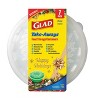 Glad Take-Aways Food Storage Containers, Holiday Wreath, Round - Green - 24oz - 7sets/14pcs - 2 of 4
