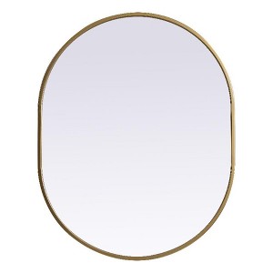 Elegant Lighting Metal Frame Oval Mirror 24x30 - 1 of 4