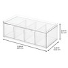 iDesign Set of 4 Stackable 4-Section Tea Storage Drawers - Clear - 4 of 4