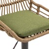 PAGED Height Adjustable Bar Stools Set of 2 Modern Rattan Swivel Counter Stools with Back and Footrest for Dining Room - 4 of 4
