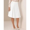 INSPIRE CHIC Women's High Waist Button Decor Vintage Pleated Flared Midi Skirt - 3 of 4