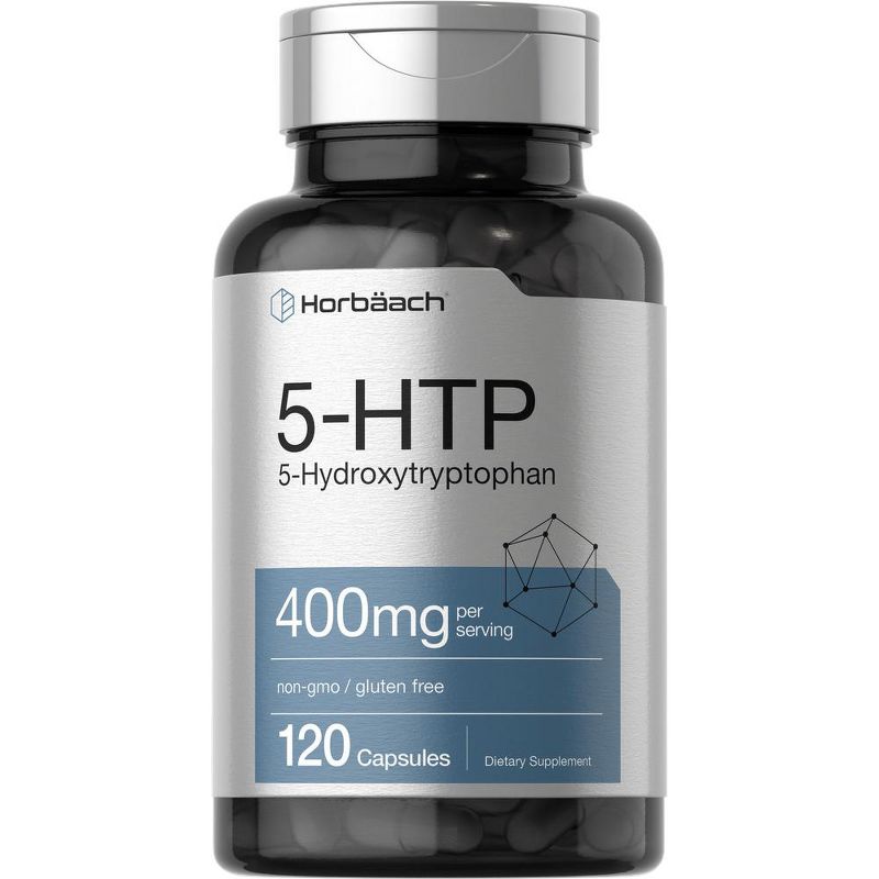 Horbaach 5 HTP 400mg (5 Hydroxytryptophan) | 180 Capsules, 1 of 4