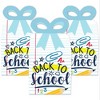 Big Dot of Happiness Back to School - Square Favor Gift Boxes - First Day of School Classroom Decorations Bow Boxes - Set of 12 - 2 of 4