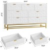 Dresser for Bedroom, 53.5" Wide Dresser Organizer, 7 Drawer with Golden Metal Handle and Legs, Hallway, Living Room, Entryway - 2 of 4