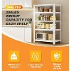 ROOMTEC 5-Tier Metal Storage Rack, Heavy Duty Adjustable Standing Garage Storage Shelf Units, White (71"H x 47"W x 19.7"D) - 2 of 4