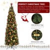 Resenkos 7.5ft Pencil Shape Automatic Tree Structure PVC Material 1090 Round Heads 350 Lights Warm Color Green - 2 of 4