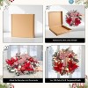 GAOMON Christmas Wreath for Front Door, 24 Inch Large Lighted Wreath with Xmas Balls, Artificial Flower & Bow, Battery Operated - 4 of 4