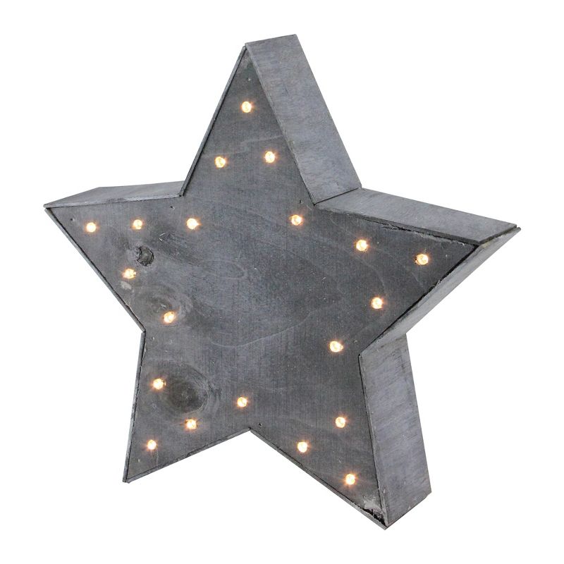 Northlight 9.75" Lighted Gray 5 Point Star Christmas Decoration, 2 of 5
