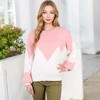 Anna-Kaci Women's Zigzag Color Block Sweater with Crew Neck - 2 of 4