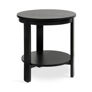 Kate and Laurel Foxford Round Wood Side Table, 22x22x24, Black - 1 of 4